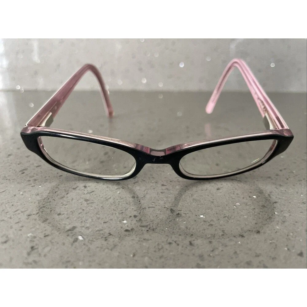 Candie’s Eyeglasses Frames ONLY C Nicolete BLK 44-16-130 Black/Pink Full Rim